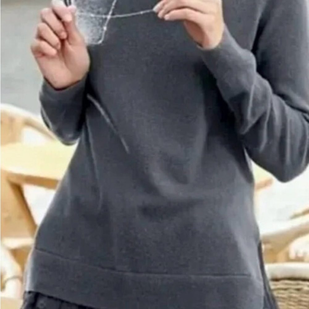 Garnet Hill Charcoal Crew Neck Sweater